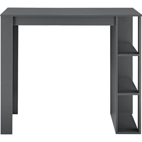 Nova Tavolo Alto 120x60x105cm Penisola Cucina Con 3 Ripiani Stile Moderno Vari Colori Dimensioni : Grigio Scuro