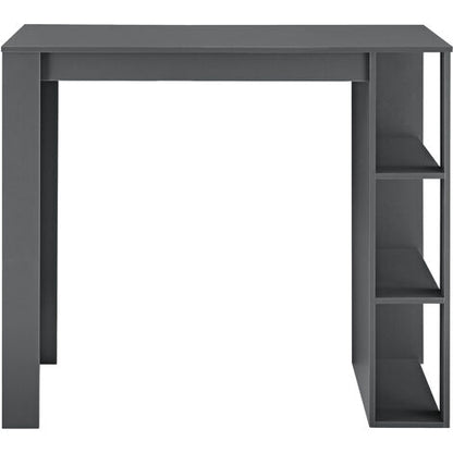 Nova Tavolo Alto 120x60x105cm Penisola Cucina Con 3 Ripiani Stile Moderno Vari Colori Dimensioni : Grigio Scuro