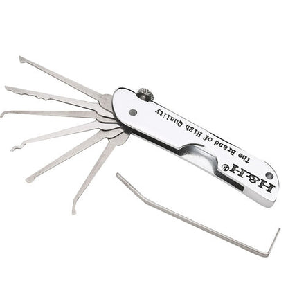  Set Di Grimaldelli 7 In 1 Set Di Grimaldelli Pieghevoli In Acciaio Inossidabile Con Chiave, Kit Di Allenamento Compatto Per Principianti, Professionisti