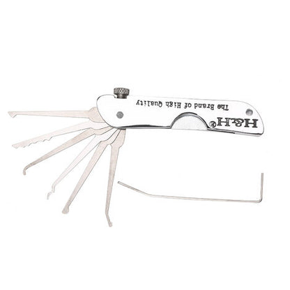  Set Di Grimaldelli 7 In 1 Set Di Grimaldelli Pieghevoli In Acciaio Inossidabile Con Chiave, Kit Di Allenamento Compatto Per Principianti, Professionisti