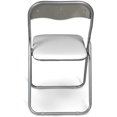  Dmora Set Di Sei Sedie Pieghevoli, Colore Bianco, Misure 43 X 47 X 78 Cm