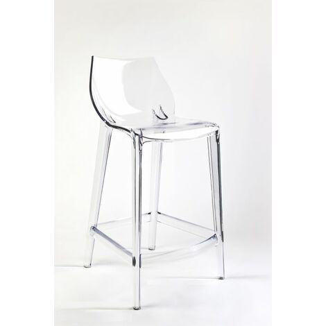  Sgabello Cucina Trasparente Policarbonato Mahi Mahi - Neutro - H 66 Opzioni 2° Scelta