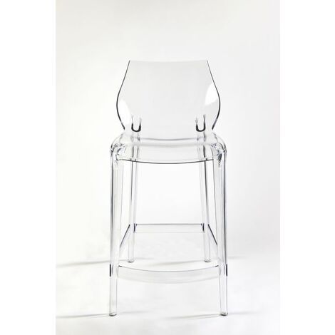  Sgabello Cucina Trasparente Policarbonato Mahi Mahi - Neutro - H 66 Opzioni 2° Scelta