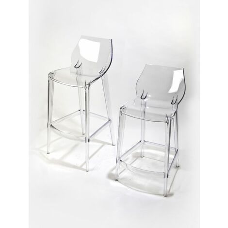  Sgabello Cucina Trasparente Policarbonato Mahi Mahi - Neutro - H 66 Opzioni 2° Scelta