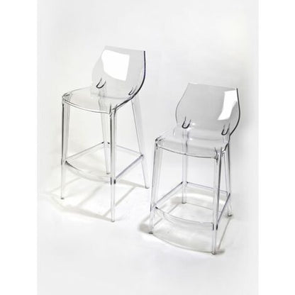 Sgabello Cucina Trasparente Policarbonato Mahi Mahi - Neutro - H 66 Opzioni 2° Scelta