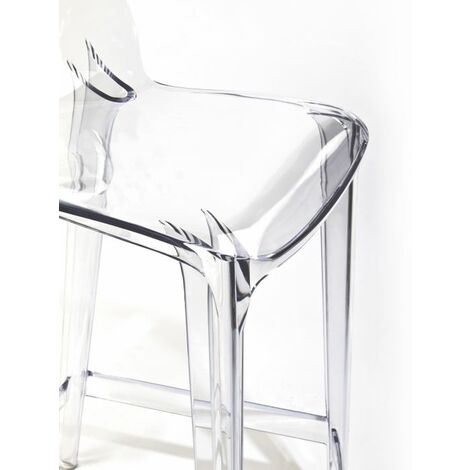  Sgabello Cucina Trasparente Policarbonato Mahi Mahi - Neutro - H 66 Opzioni 2° Scelta