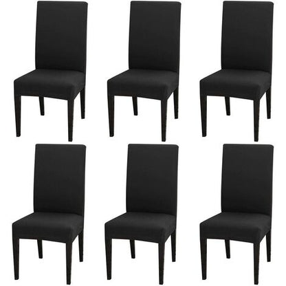  Set Di 6 Coprisedia Elasticizzati Universali - Moderni - Neri