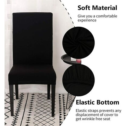  Set Di 6 Coprisedia Elasticizzati Universali - Moderni - Neri
