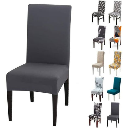  Set Di 6 Fodere Universali Elastiche Per Sedia - Moderne - Grigio