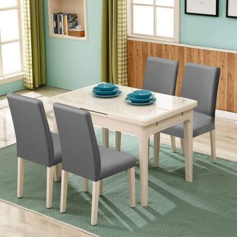 Set Di 6 Fodere Universali Elastiche Per Sedia - Moderne - Grigio