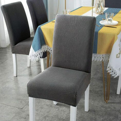  6 Coprisedie Elasticizzate Per Sedia Da Pranzo, Coprisedia, Grigio