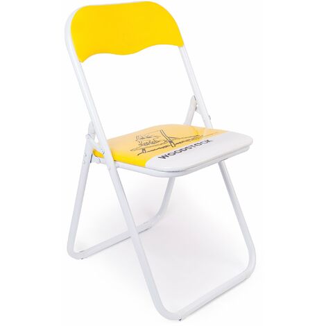  Excelsa 48923 Peanuts Sedia Pieghevole Woodstock, Metallo, Giallo