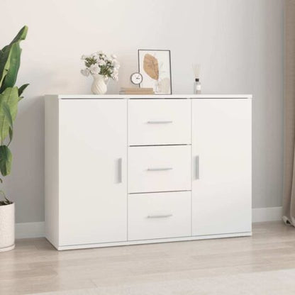  Credenza Bianca 91x29,5x65 Cm In Legno Multistrato VidaXL