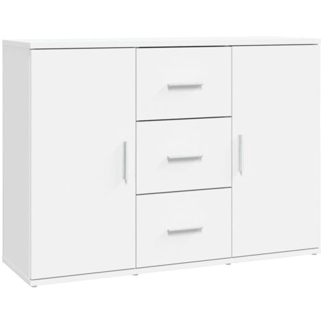  Credenza Bianca 91x29,5x65 Cm In Legno Multistrato VidaXL