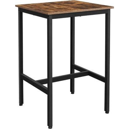  VASAGLE Tavolo Alto, Tavolo Da Bar Quadrato, Telaio In Acciaio Resistente,Assemblaggio Facile, Per Cucina Salotto, Stile Industriale, Marrone Vintage E Nero Da SONGMICS
