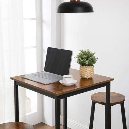  VASAGLE Tavolo Alto, Tavolo Da Bar Quadrato, Telaio In Acciaio Resistente,Assemblaggio Facile, Per Cucina Salotto, Stile Industriale, Marrone Vintage E Nero Da SONGMICS
