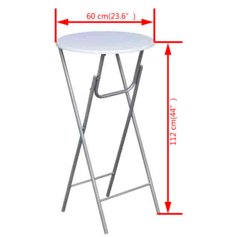  Tavoli Da Bar Set 4 Pz Con Ripiano In MDF Bianco
