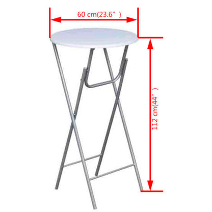  Tavoli Da Bar Set 4 Pz Con Ripiano In MDF Bianco