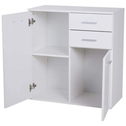  Mobile Madia Con Cassetti Ante 2 Ripiani Mobiletto Credenza Cucina Bagno Moderna