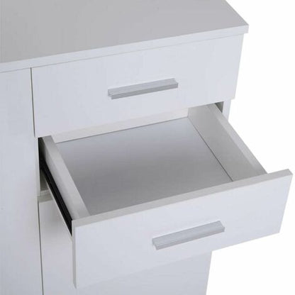  Mobile Madia Con Cassetti Ante 2 Ripiani Mobiletto Credenza Cucina Bagno Moderna